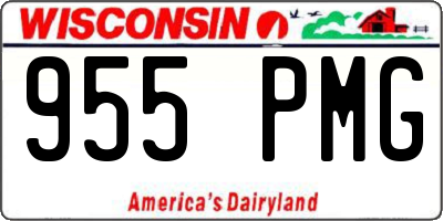WI license plate 955PMG