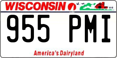 WI license plate 955PMI