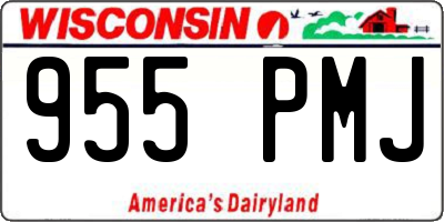 WI license plate 955PMJ