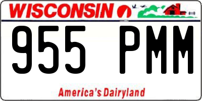 WI license plate 955PMM