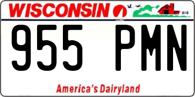 WI license plate 955PMN