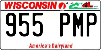 WI license plate 955PMP
