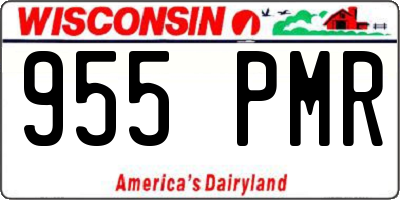 WI license plate 955PMR