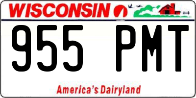 WI license plate 955PMT