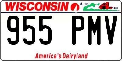 WI license plate 955PMV