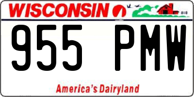 WI license plate 955PMW
