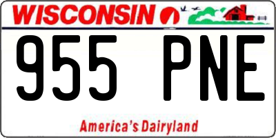 WI license plate 955PNE