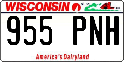 WI license plate 955PNH