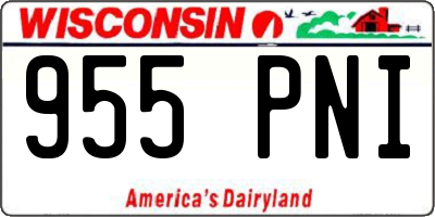 WI license plate 955PNI