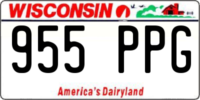 WI license plate 955PPG
