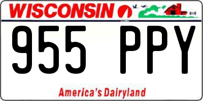 WI license plate 955PPY