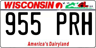 WI license plate 955PRH