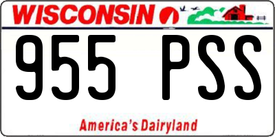 WI license plate 955PSS
