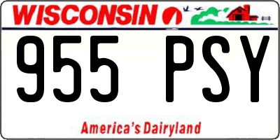 WI license plate 955PSY