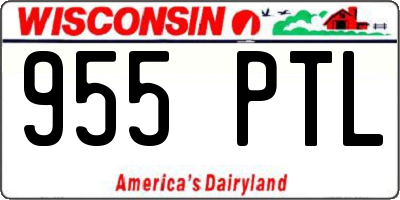 WI license plate 955PTL