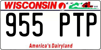 WI license plate 955PTP