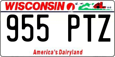 WI license plate 955PTZ