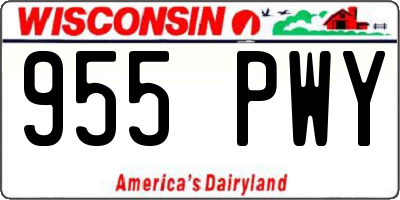 WI license plate 955PWY
