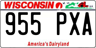 WI license plate 955PXA