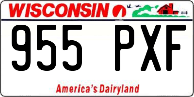 WI license plate 955PXF