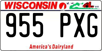 WI license plate 955PXG