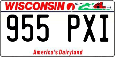 WI license plate 955PXI