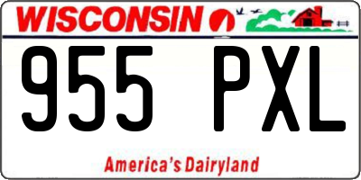 WI license plate 955PXL