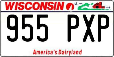 WI license plate 955PXP