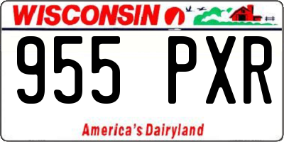 WI license plate 955PXR