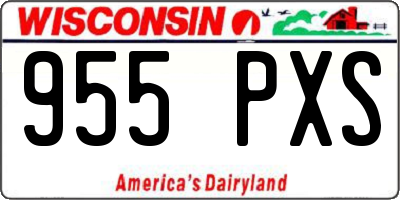WI license plate 955PXS
