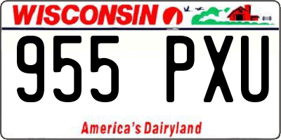 WI license plate 955PXU
