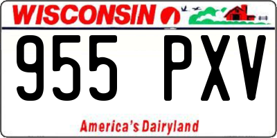 WI license plate 955PXV