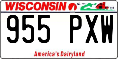 WI license plate 955PXW