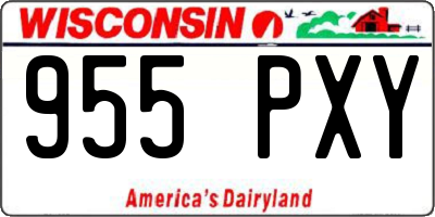 WI license plate 955PXY