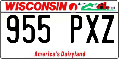 WI license plate 955PXZ