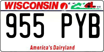 WI license plate 955PYB
