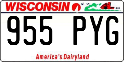 WI license plate 955PYG