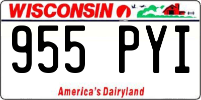 WI license plate 955PYI