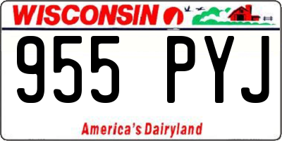 WI license plate 955PYJ