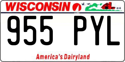 WI license plate 955PYL