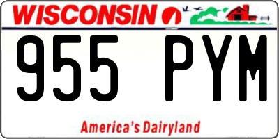 WI license plate 955PYM