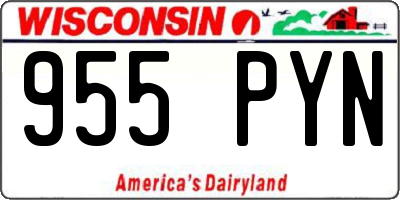 WI license plate 955PYN