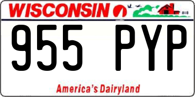 WI license plate 955PYP