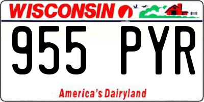 WI license plate 955PYR