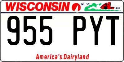 WI license plate 955PYT