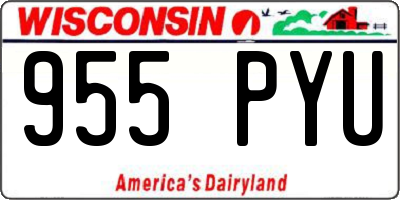 WI license plate 955PYU