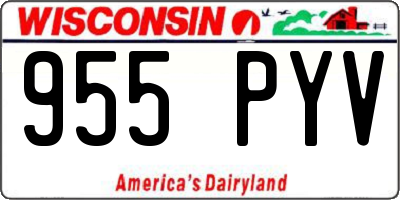 WI license plate 955PYV
