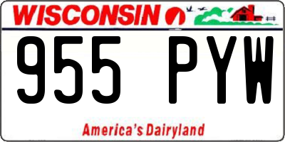 WI license plate 955PYW