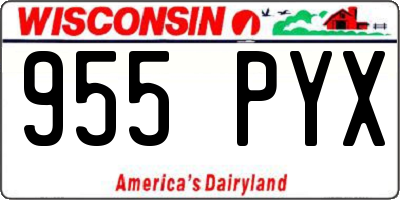 WI license plate 955PYX