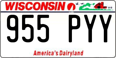 WI license plate 955PYY